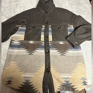 western button up coat